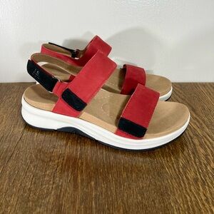 New Josef Seibel Estelle Slingback Sandal Women’s Size EU 37, US 6-6.5 Red/Black